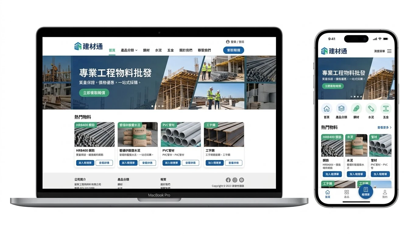 B2B 產品展示及報價系統